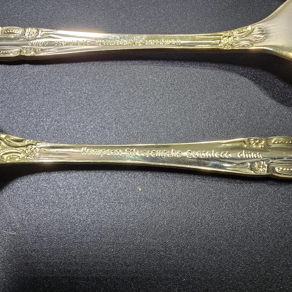Hampton Silversmith Vintage Gold Plated Dinner Forks Set Of 4 Versailles
